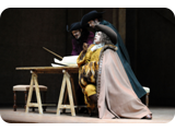 da sinistra Andrea Porta (Il barone di Kelbar), Guido Loconsolo (Il cavaliere di Belfiore), Paolo Bordogna (Il signor La Rocca)
 - Un Giorno di Regno di Giuseppe Verdi - Teatro Regio di Parma 2010